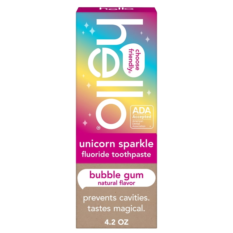 Kids Fluoride Toothpaste with Bubble Gum Flavor 4.2 Oz - Unicorn Sparkle