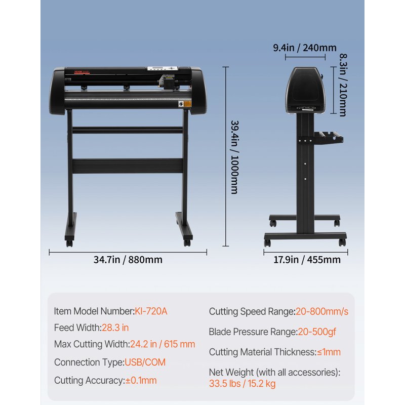 28 Inch Vinyl Cutter Machine with LCD Display & Signmaster Software