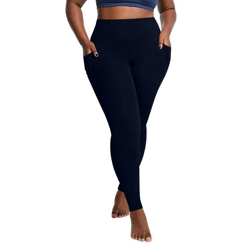 Plus Size Yoga Pants with Pockets High Waisted Workout Leggings for Women