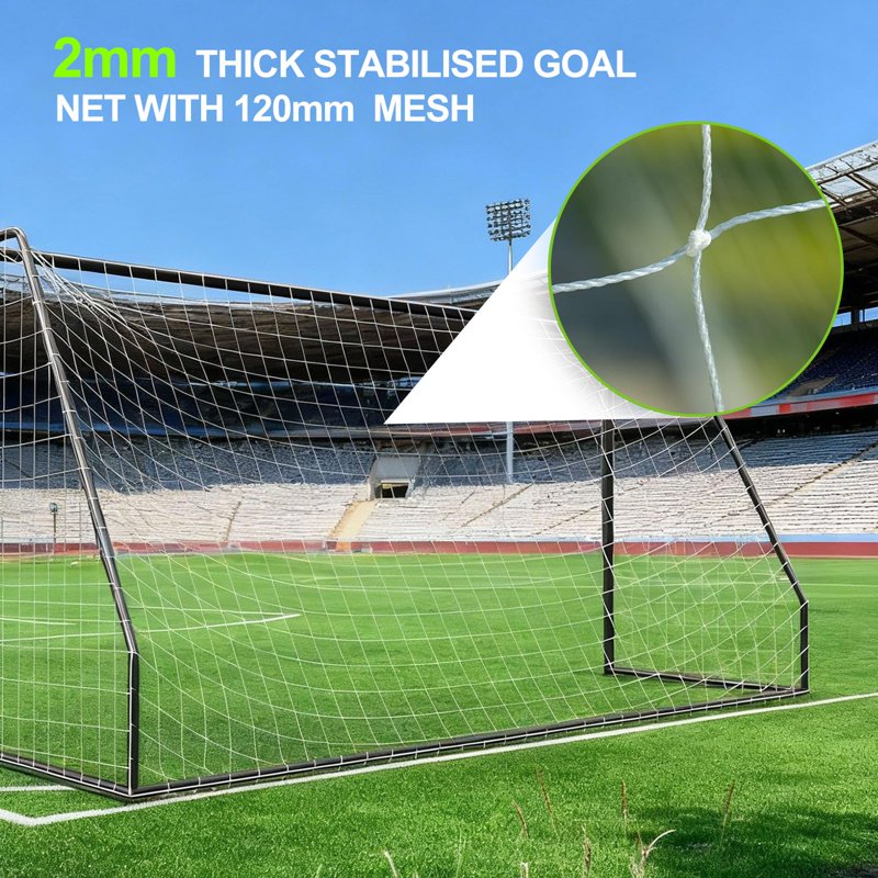 DSstyles 12x6 ft Heavy Duty Soccer Goal with 1.97" galvanized metal frame, weatherproof powder coat