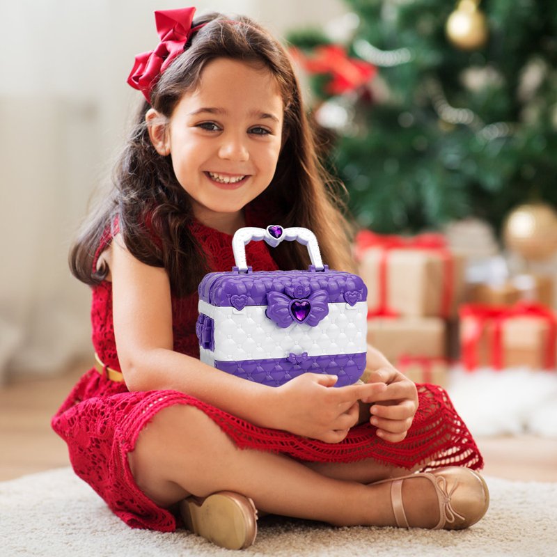 Kids Jewelry Set with Storage Box - Toddler Girl Play Jewelry & Dress Up Accessories