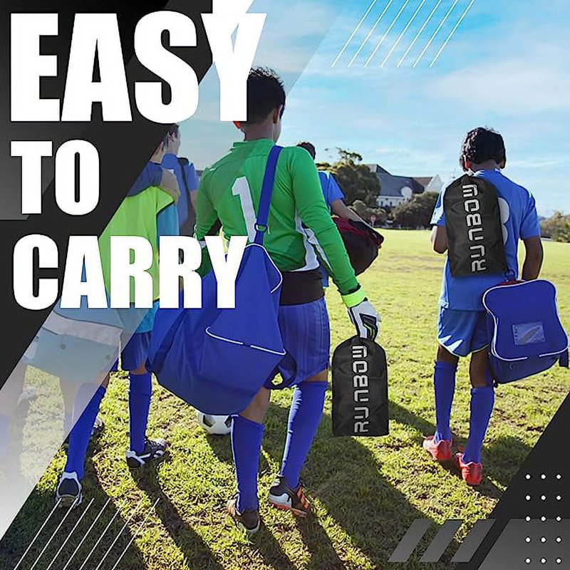 RUNBOW 6x4 ft Portable Kids Soccer Goal with Carry Bag – Black