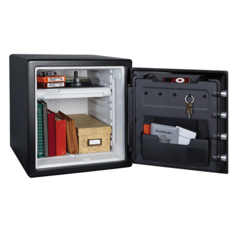 Fireproof Waterproof Security Safe with Touchscreen Alarm 1.2 Cu Ft Black