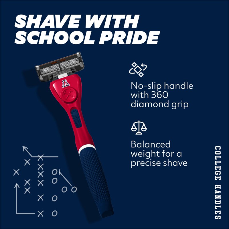 6-Blade Razor Starter Set with Reusable Handle & Aloe Lubricant
