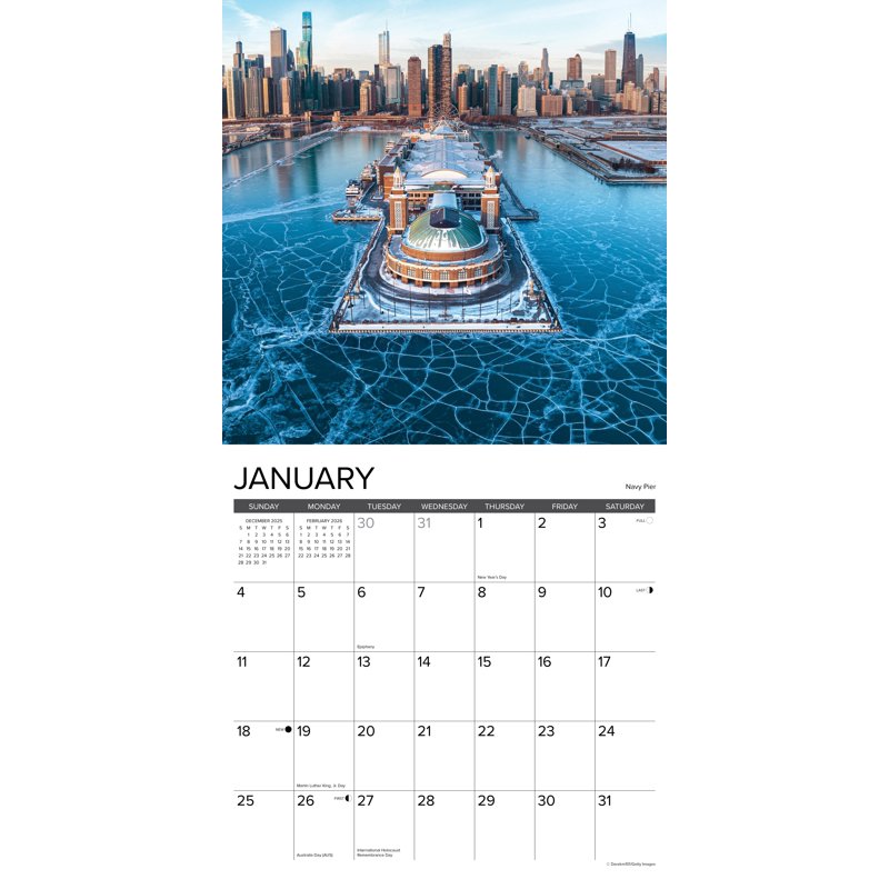 Chicago 2026 Wall Calendar - Architectural Landmarks & City Views