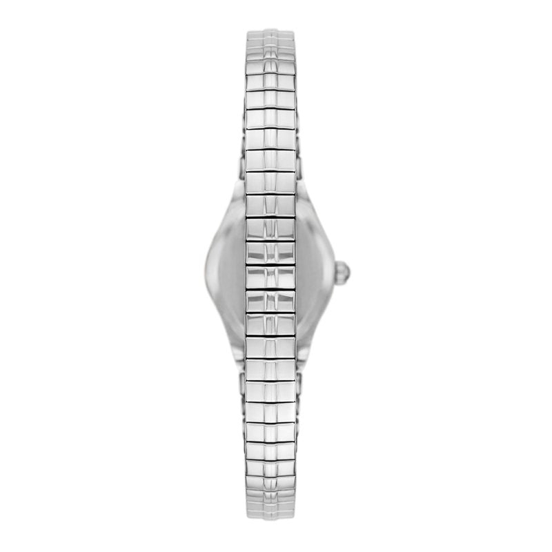 Women's Wristwatch with Pink Dial and Silver Case - Easy Read Analog Quartz Watch