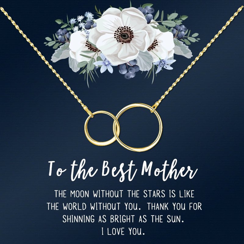 Personalized Mother's Day Necklace with Custom Card - Gold or Silver Gift for Mom