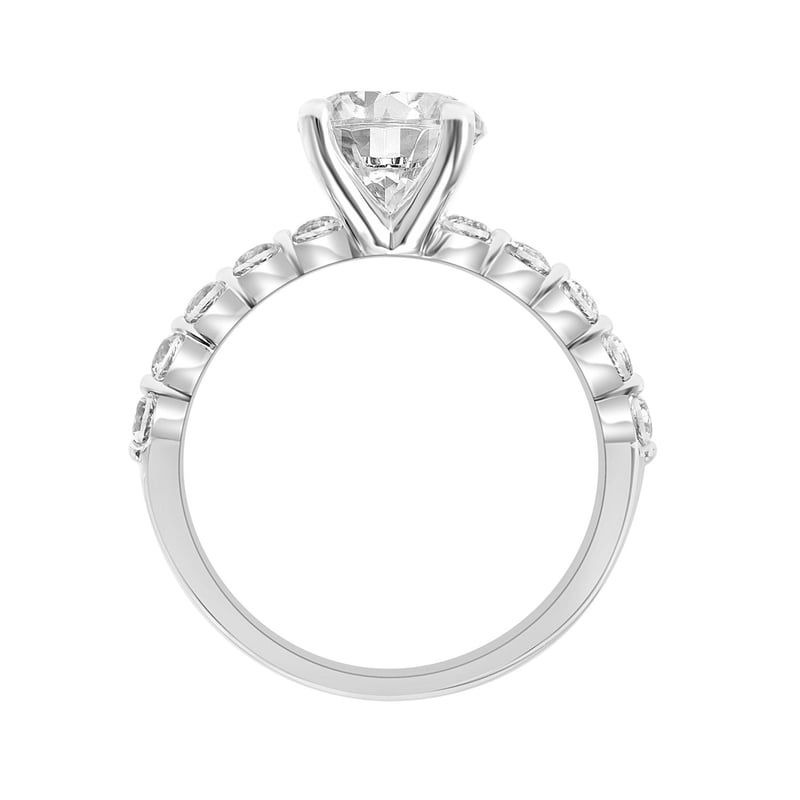 3 Carat White Sapphire Engagement Ring in Sterling Silver - Glacial Gem
