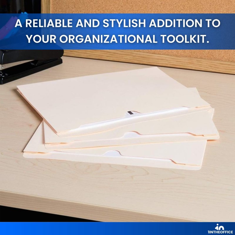 Manila Expanding File Jackets 2-Inch Capacity 50 Pack Office Organization