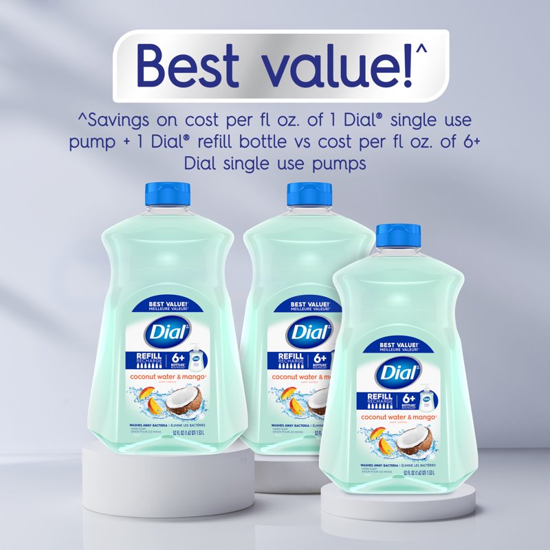 Liquid Hand Soap Refill Pack - Gentle Coconut Water & Mango, 52 oz