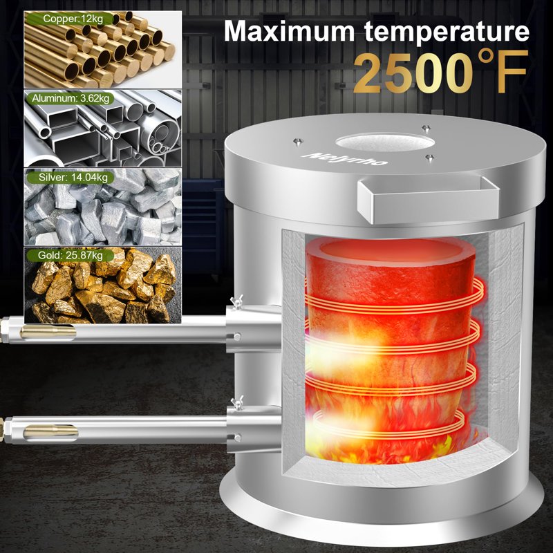 12kg Propane Melting Furnace Kit for Metal Smelting & Casting