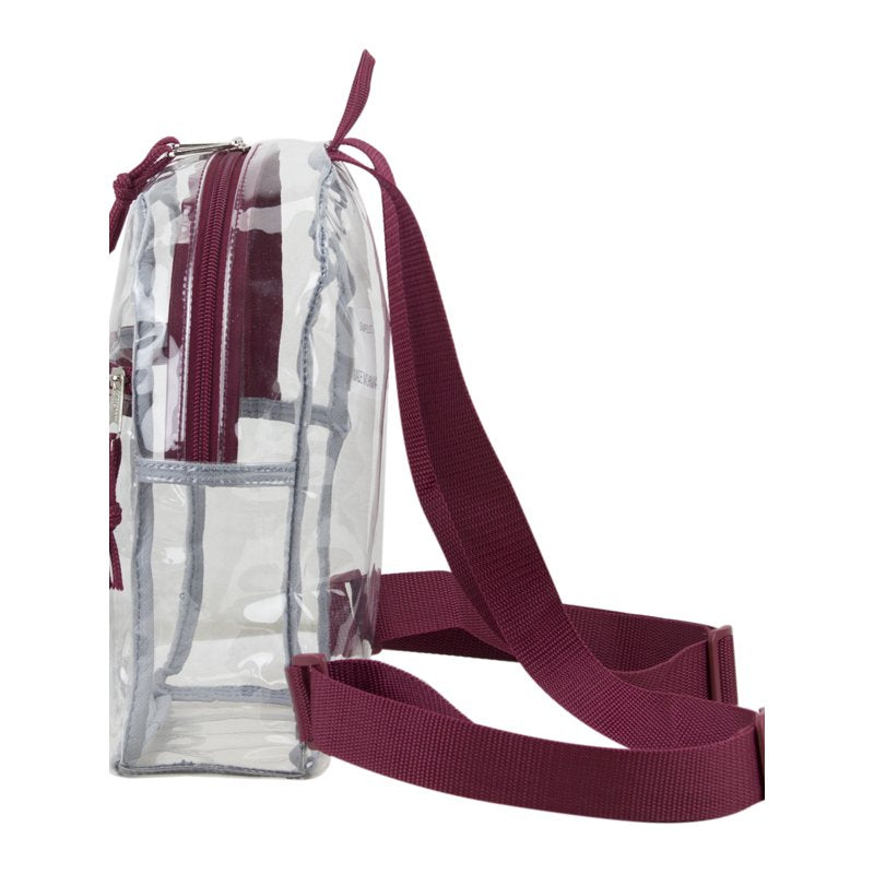 Unisex Clear Mini Backpack with Front Zipper Pocket - Lightweight & Durable