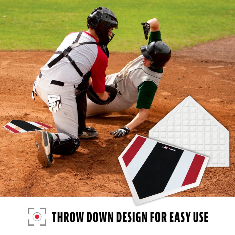 17-Inch Rubber Baseball & Softball Pitching Target with High Visibility Stripes