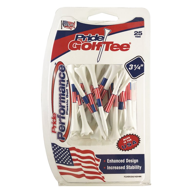 Golf Tees 3.25-Inch Plastic Low-Resistance Performance Tees - Durable Stability, Pack Options