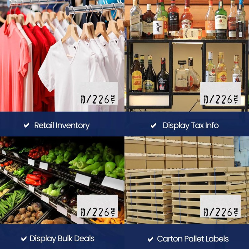 Blank Price Marking Labels for Garvey 22-6/22-7/22-8 Price Guns - 110,000 Labels in Bulk