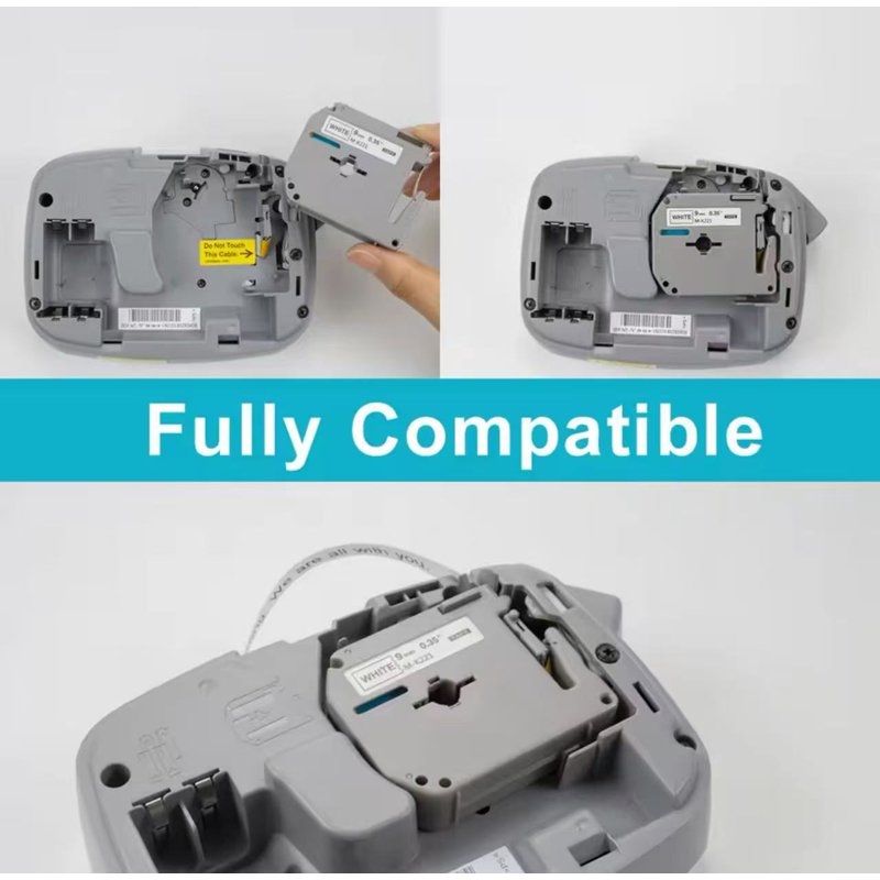 Label Tape Replacement for Brother P Touch 12mm - Durable Water-Resistant Rolls
