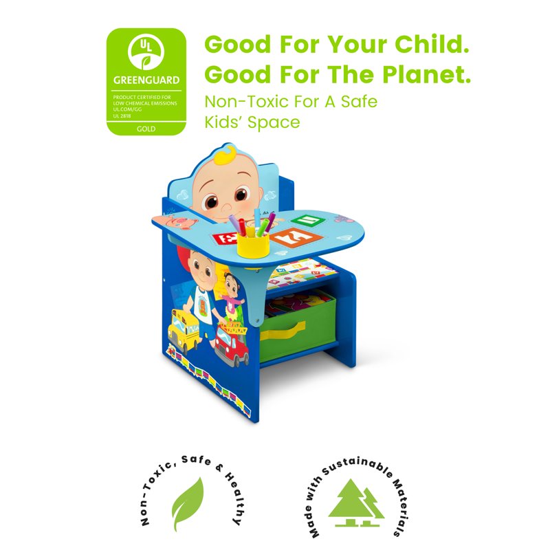 CoComelon Chair Desk with Storage Bin by Delta Children - Greenguard Gold Certified, Variation of THIS listing: CoComelon