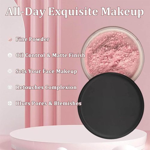Powder Blurring, Pink Powder, Pink Setting Powder, Blurring Setting Powder, Blurring Pink Setting Powder (2pcs)