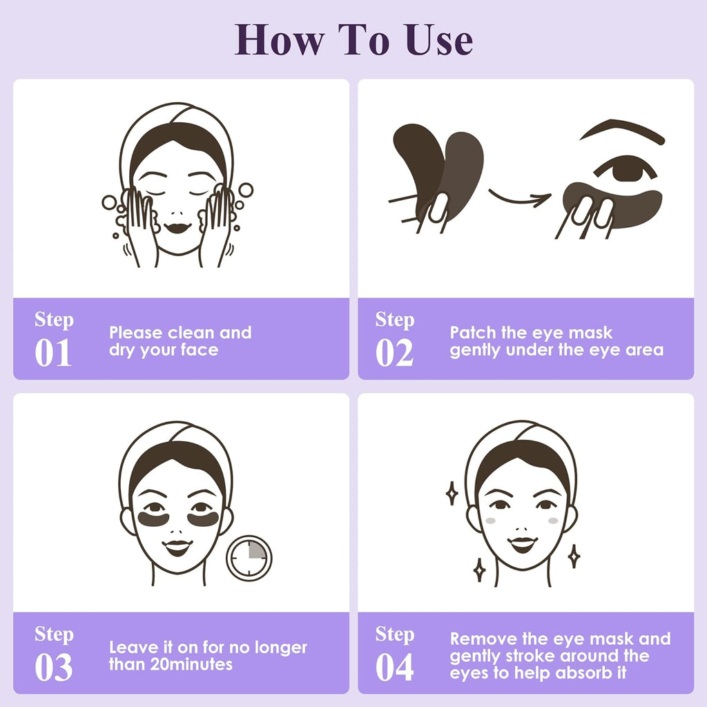 Under Eye Patches (30 Pairs), 24K Gold Under Eye Mask for Puffy Eyes, Dark Circles,Bags and Wrinkles with Collagen,Relieves Pressure and Reduces Wrinkles,Revitalises and Refreshes Your Skin