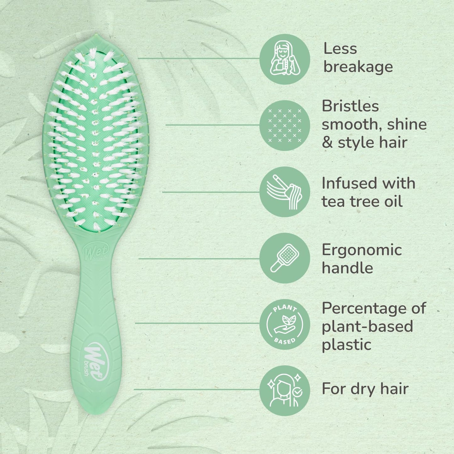 Wet Brush® Go Green™ Tea Tree Oil Treatment & Shine - Eco-Friendly Hair Care