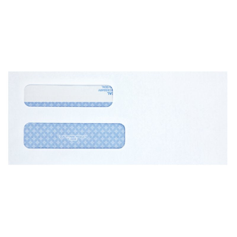 Self-Sealing Redi-Seal #8 Double Window Envelopes 500 Count Security Tint