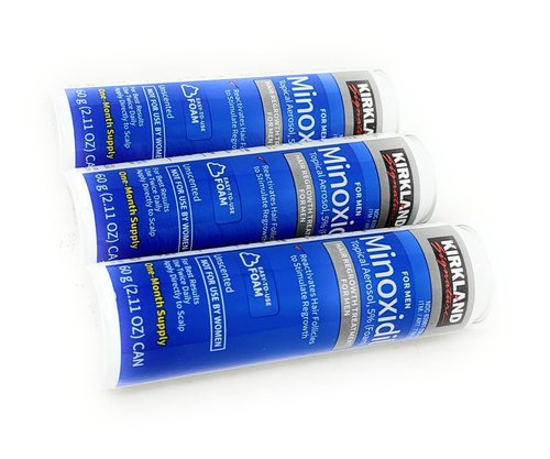 NEW - Kirkland Minoxidil for MEN Hair Growth Treatment Unscented 3 Month Supply Topical Aerosol 5% (Foam), (Compare to Men's Rogaine's Active Ingredient)