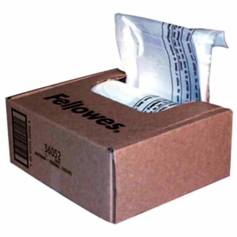 Fellowes Wastebags for 6-7 Gallon Shredders - Pack of 100, Recyclable