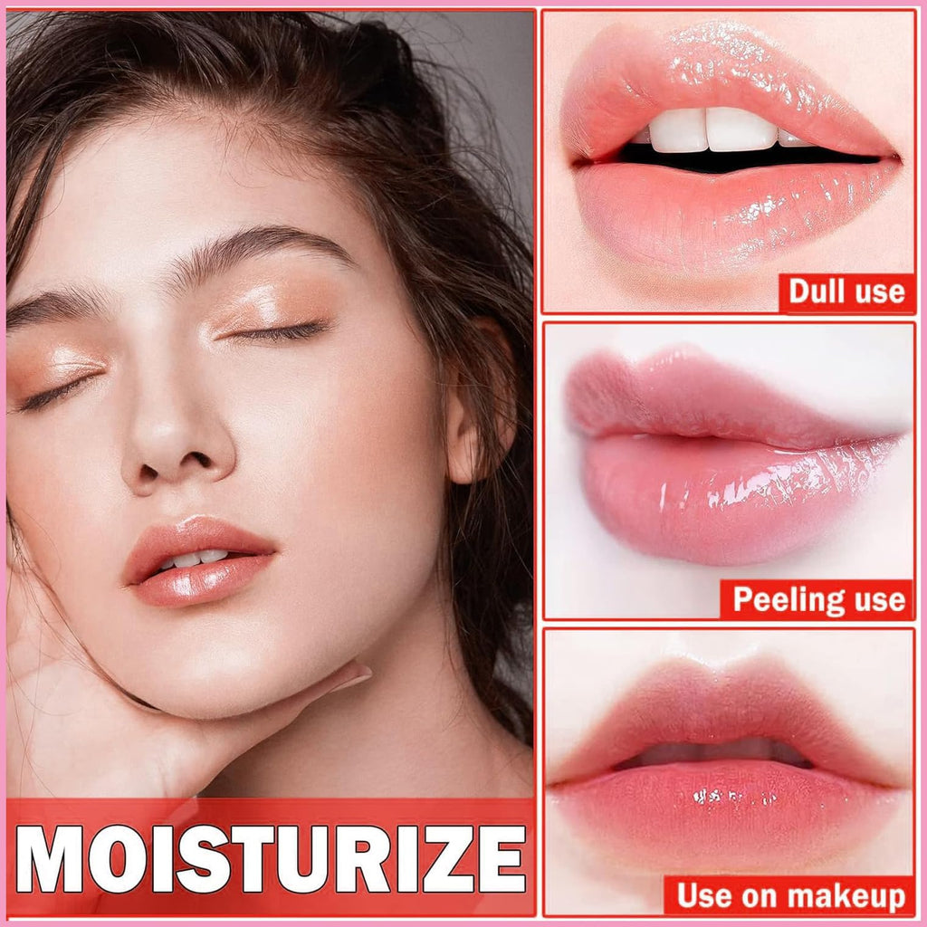 Tnoctuh 4 PCS Bee Lip Balm Lip Mask Honey Pot, Coconut Honey Mint Grape Moisturizing Sleeping Lip Mask Overnight with Sticks, Lip Balm Exfoliating Prevention Dry and Crack Lip Scrubs