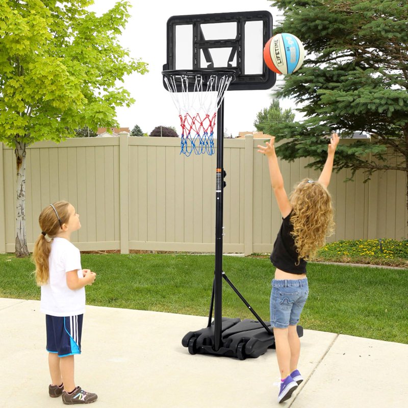 Portable Kids Basketball Hoop with Adjustable Height & Large Base for Indoor Outdoor Play