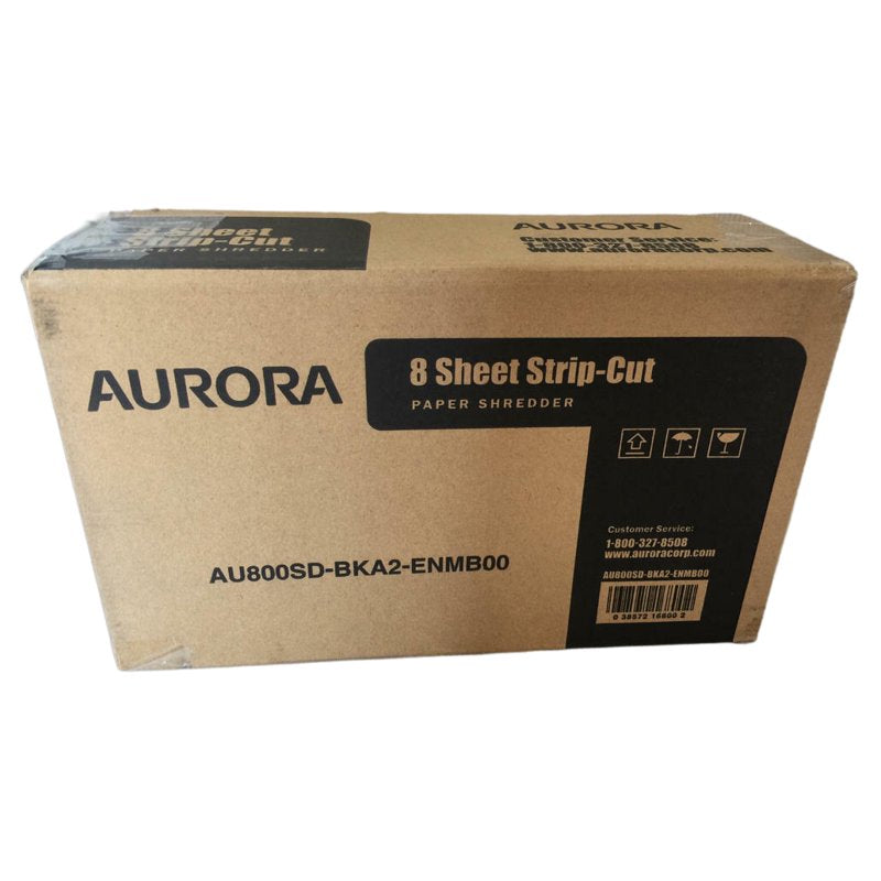 8-Sheet Paper Shredder with CD Destroyer - Strip Cut, No Basket, Home Office