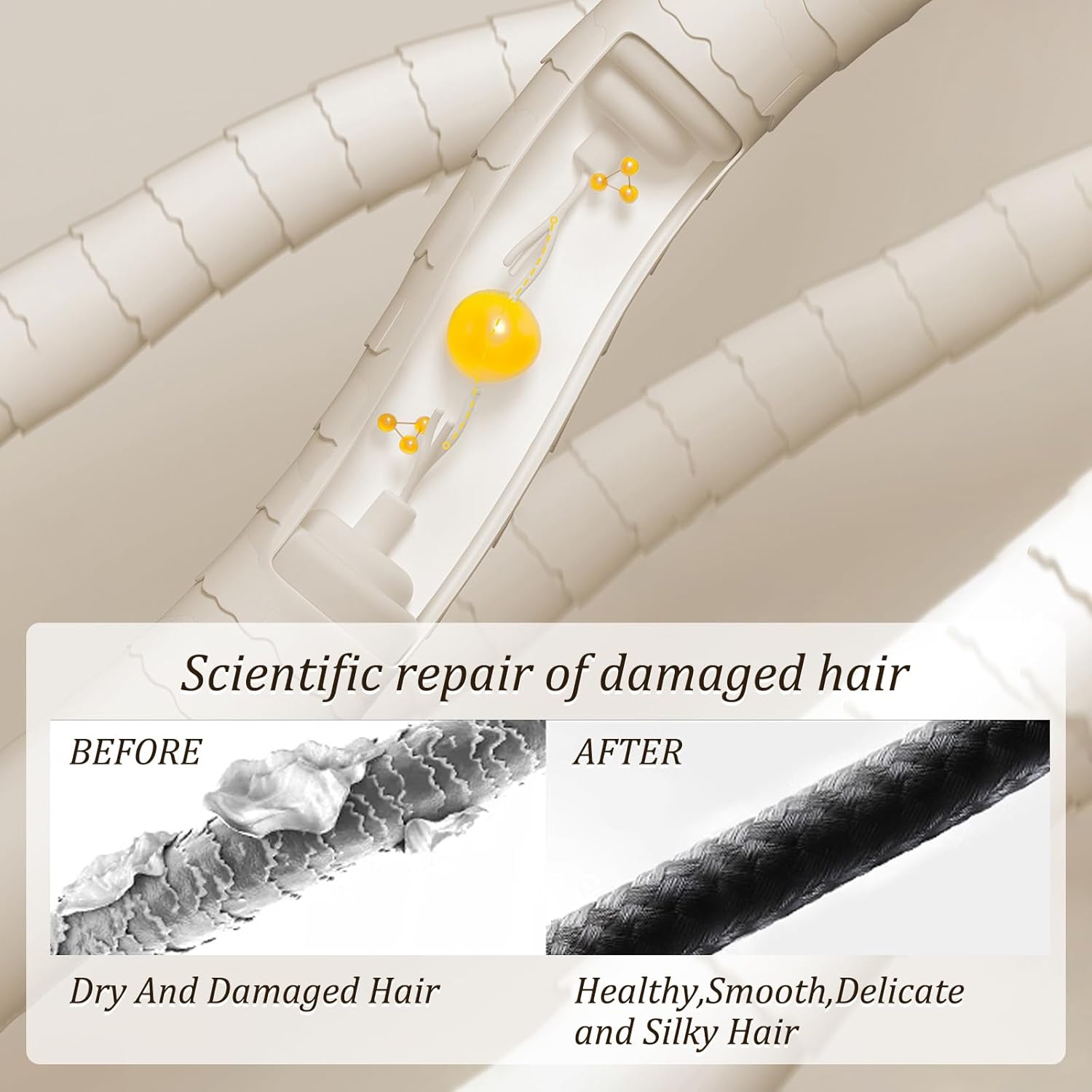 Hydrating Collagen Hair Mask - Deep Repair Treatment for Dry, Damaged Hair - 8.45 Oz