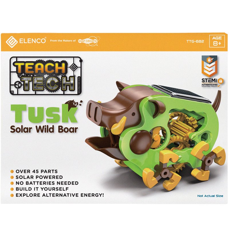 Solar Powered Robotics Kit for Kids - Build Tusk Wild Boar STEM Educational Set