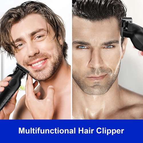 KEMEI Black Hair Clippers for Men, Cordless Clippers for Hair Cutting, Professional Barber Clippers, USB Rechargeable Wireless Haircut Clippers km-2299