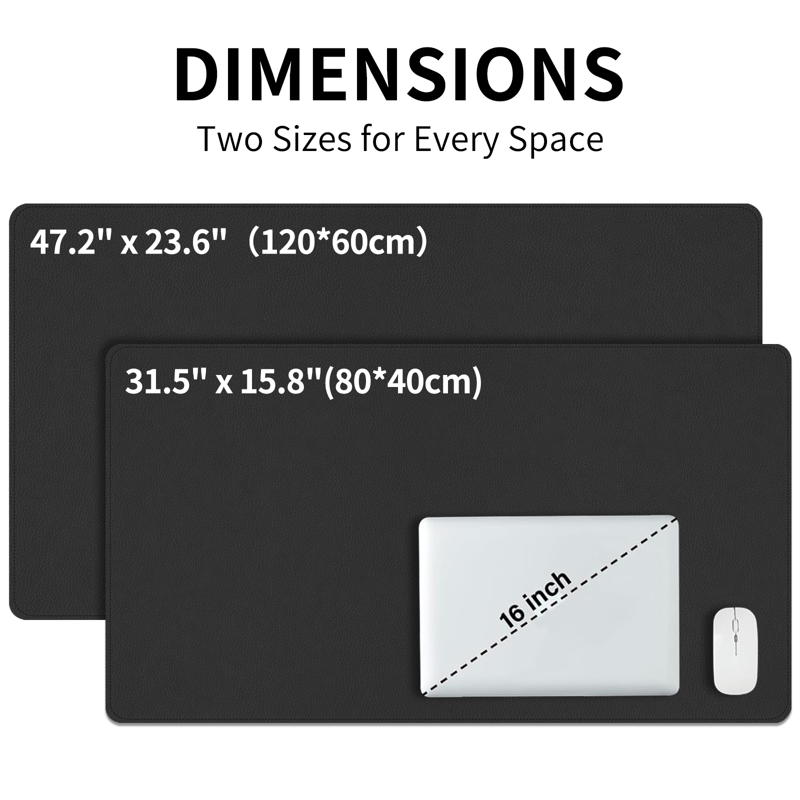 Large Waterproof Leather Desk Pad Protector for Office and Home