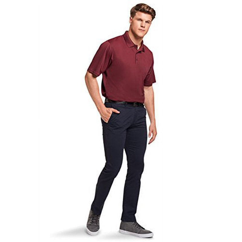 Men's Short Sleeve Polo Shirt with Moisture-Wicking & Sun Protection