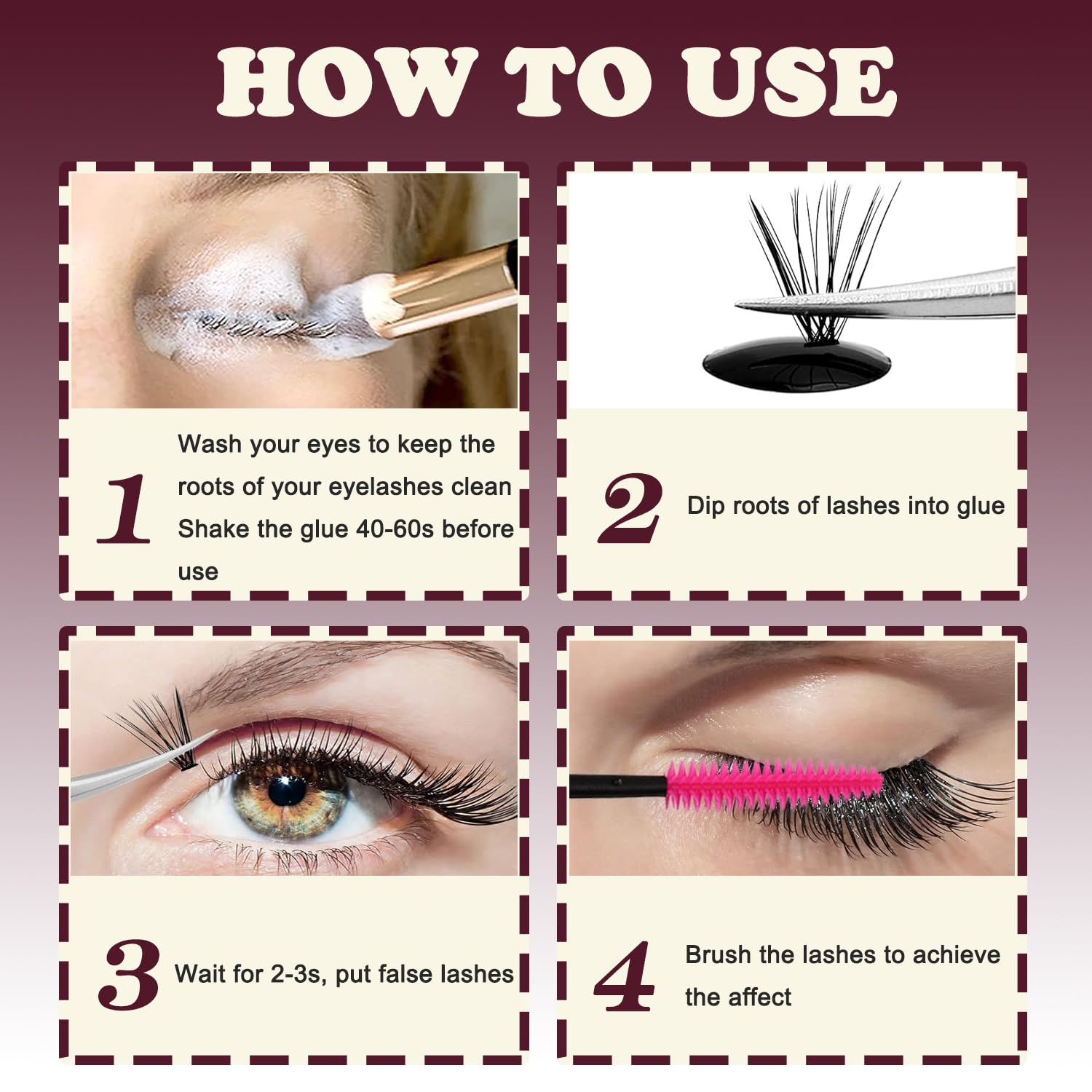 Waterproof Lash Cluster Glue - Strong Hold, Fast Drying, No Irritation for Eyelash Extensions