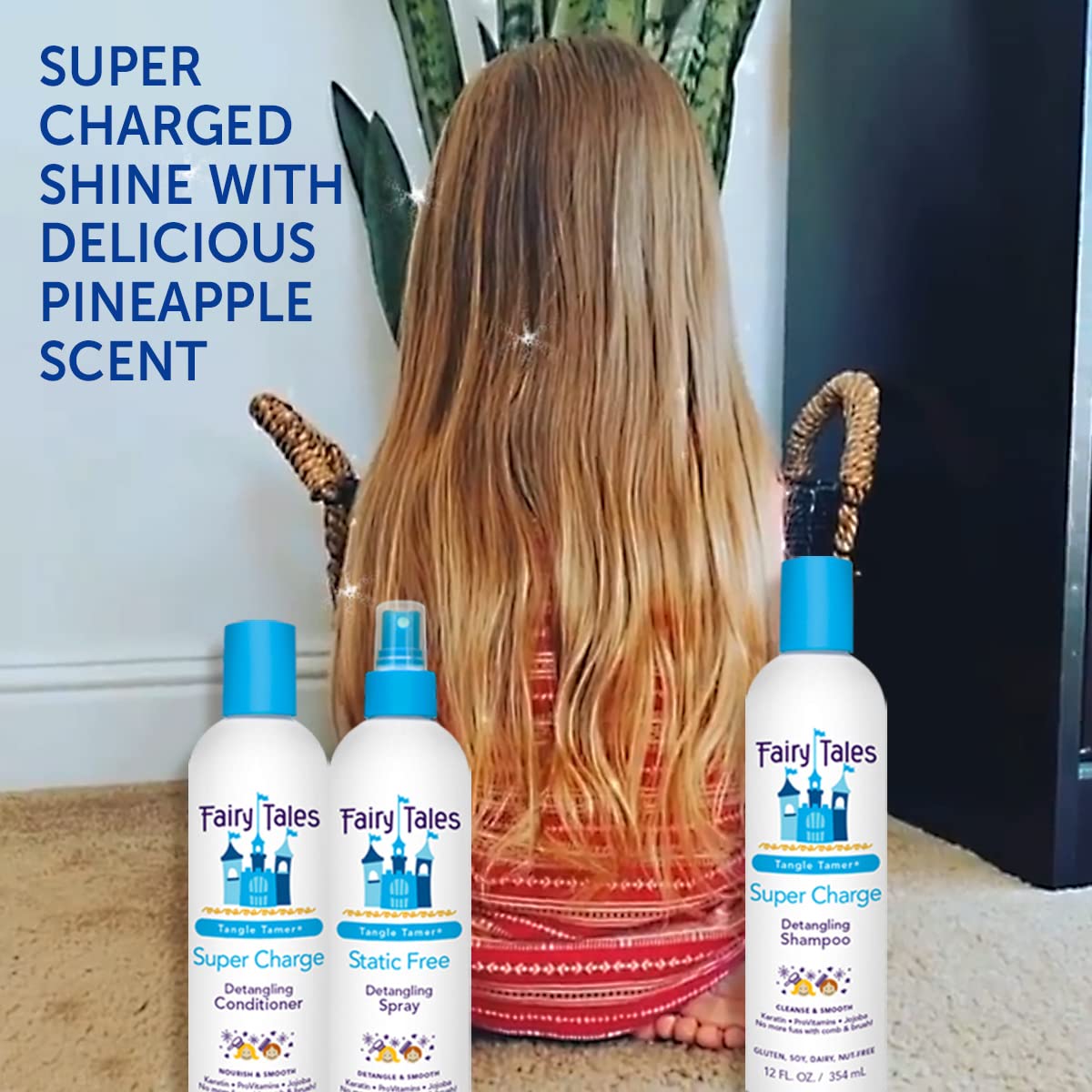 Fairy Tales Tangle Tamer Detangling Conditioner for Kids - Ultra Moisturizing and Anti Frizz Protection - Paraben Free, Sulfate Free - 12 Oz