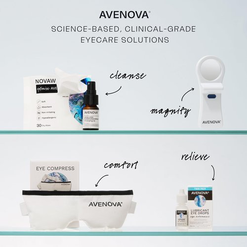 Avenova Eyelid and Eyelash Cleanser Spray - Pure Hypochlorous Acid, Gentle Everyday Lash Cleanser For Eye Irritation, 20mL (0.68oz)