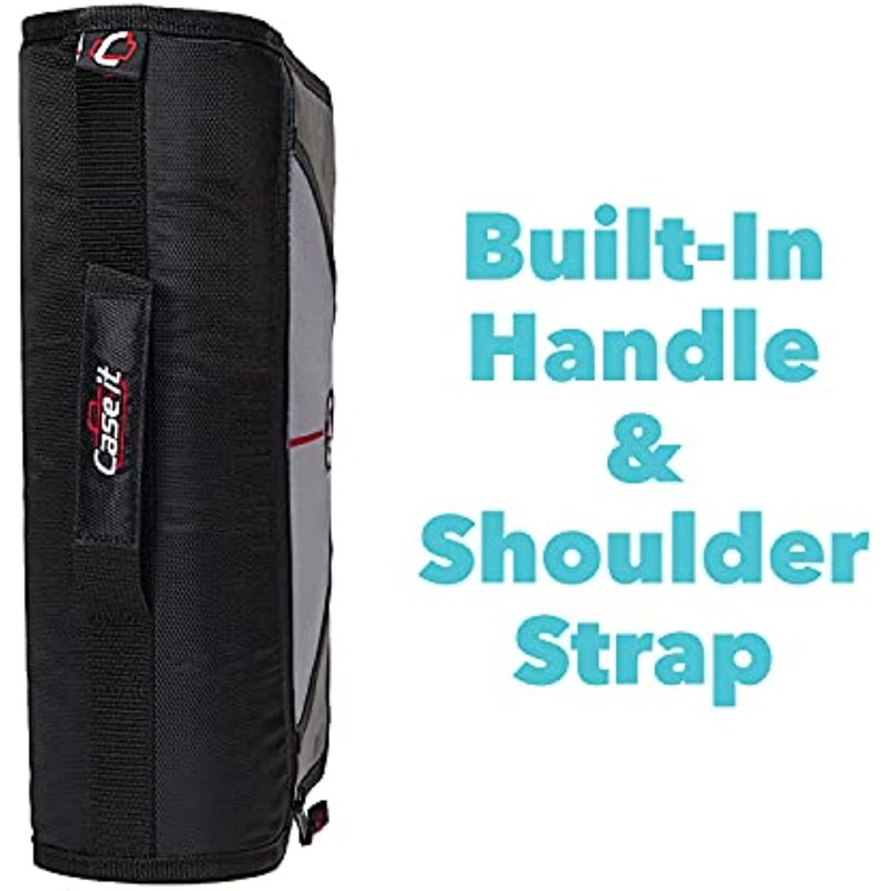 3-Inch Zipper Binder with Expandable File and Mesh Pockets for School Organization