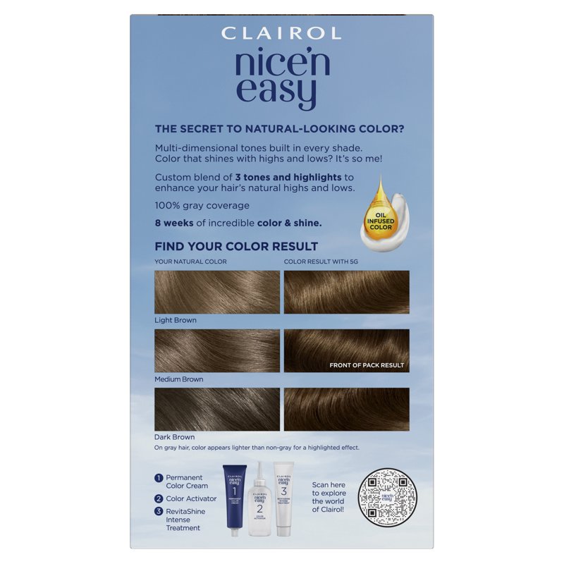 Permanent Hair Color Cream - Multiple Shades, Natural-Looking Coverage & Shine