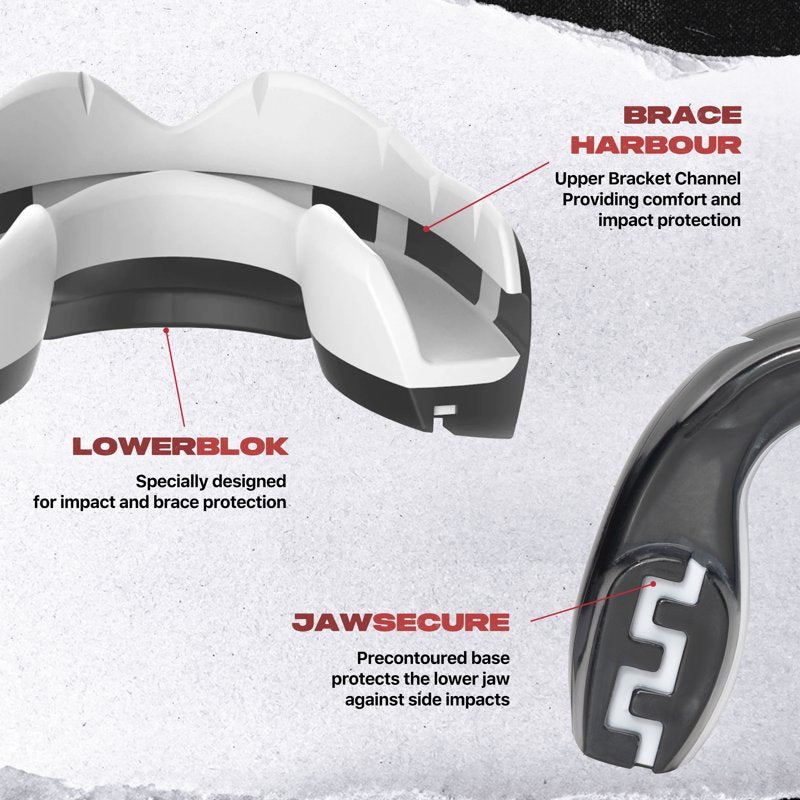 Re-Mouldable Sports Mouth Guard for Braces with Case - Full Impact Protection
