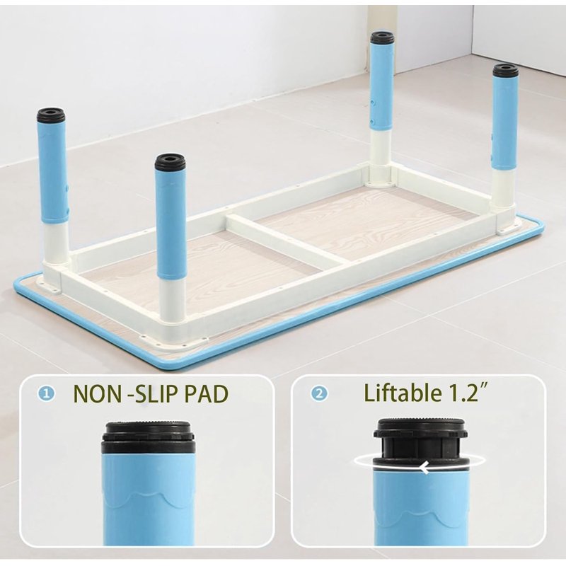 Kids Adjustable Activity Table and Chair Set with Graffiti Desktop for Ages 2-10