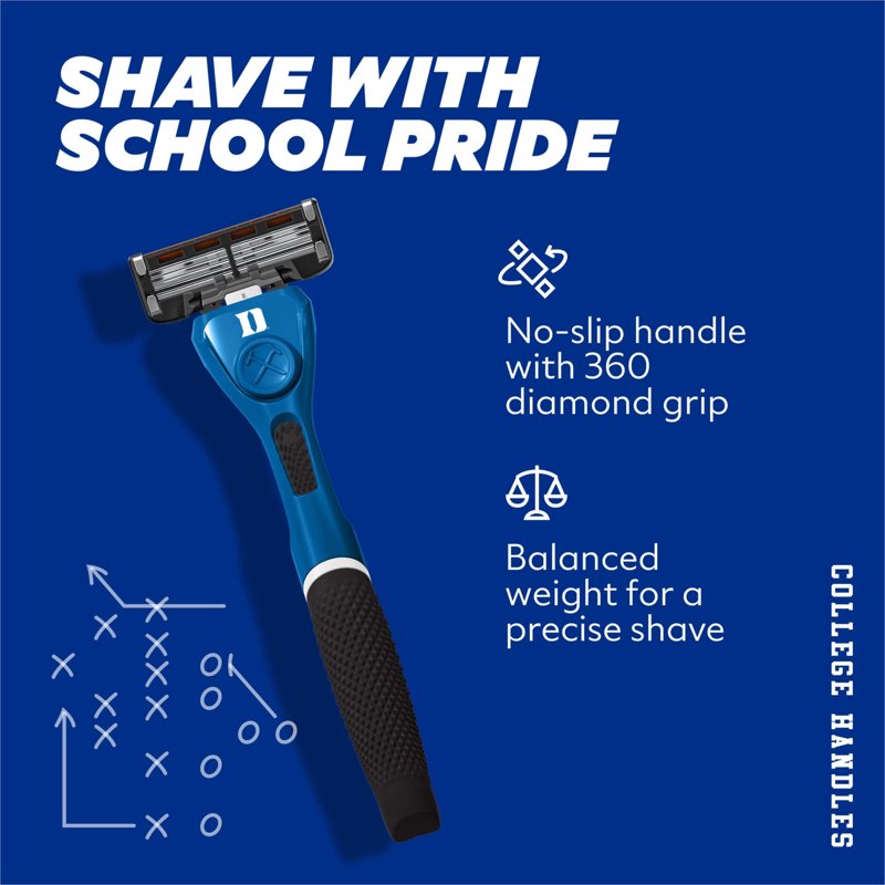 6-Blade Razor Starter Set with Reusable Handle for Men and Women