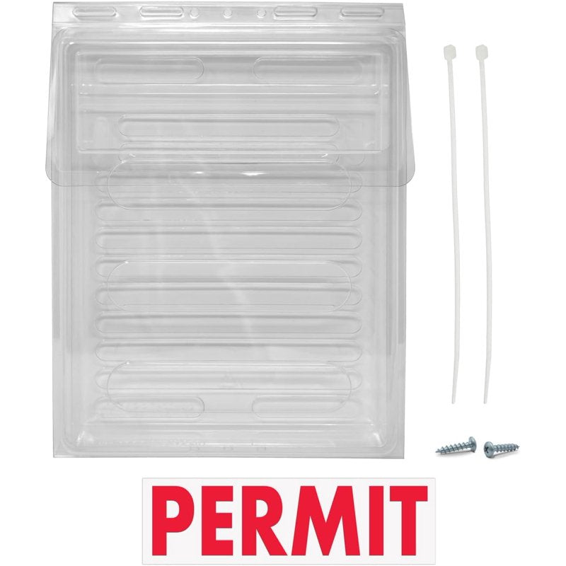 Weather-Resistant Outdoor Permit Document Holder Box for 8.5x11 Flyers & Permits