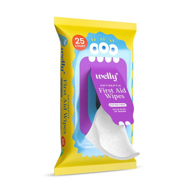 Antiseptic Wipes 25 Count - Gentle, Alcohol-Free Wound Cleanser & Infection Preventer