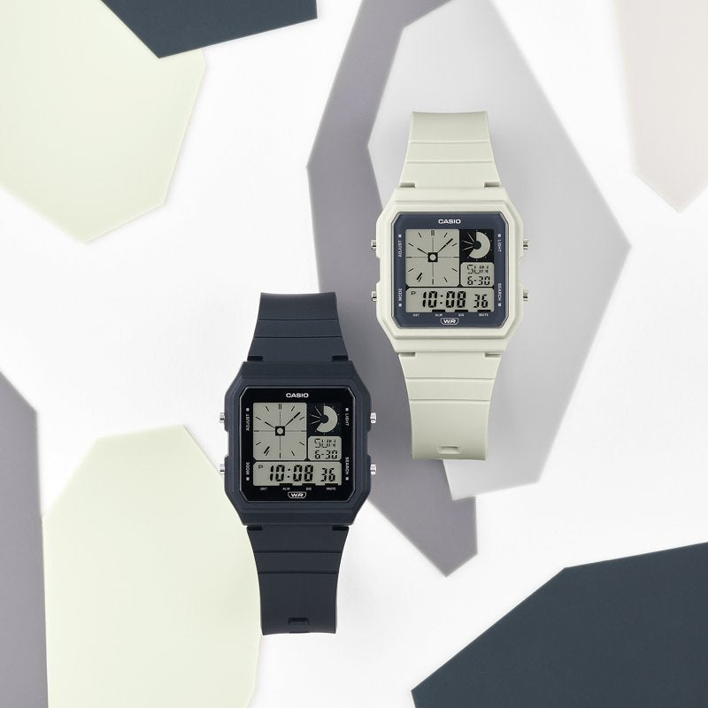 Unisex Ivory Digital & Analog Watch with LED Backlight and Multi-Function Features