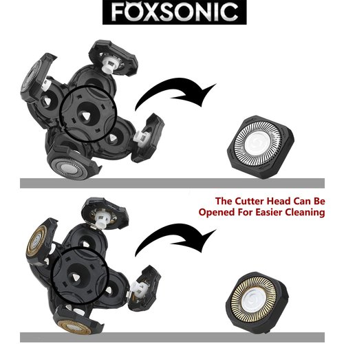 FOXSONIC 3 Pcs 5 Blades Universal Shaver Heads for Freebird FREEDOM FREEBIRD and Other Brands Head Shaver