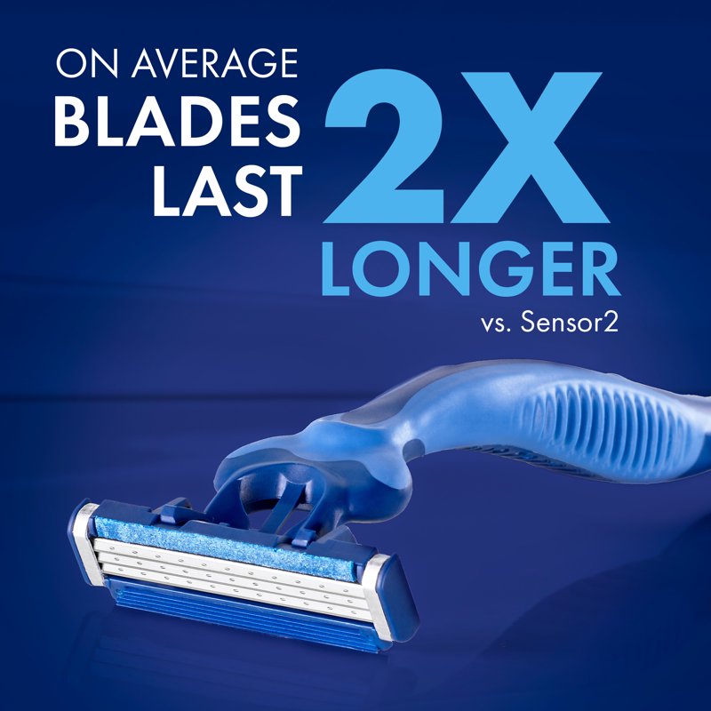 Men's Disposable Shaving Razors - Gillette Sensor3 Comfort, Pack of 4 or 8