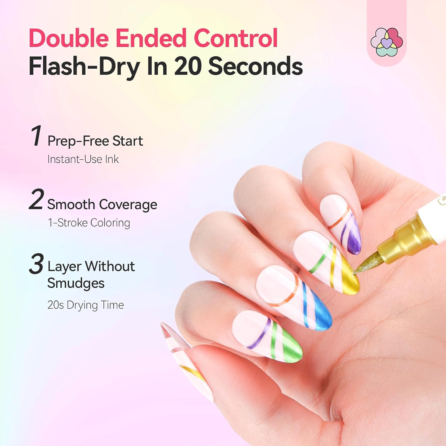 Saviland 12 Colors Nail Art Pens Set - 3D Nail Polish Pens Acrylic Paint Pens Nail Markers for Nail Art Drawing Painting Nail Point Dotting Liner Pen Manicure Tools Nail Design Kit Home Nail Salon DIY