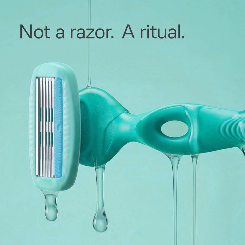 Women's Sensitive Skin Razor Set with 5 Blades & Handle